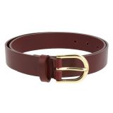 Women's belt in vegetable tanned bull leather, 3 cm wide, RIVOLI