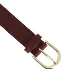 Women's belt in vegetable tanned bull leather, 3 cm wide, RIVOLI