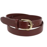 Women's belt in vegetable tanned bull leather, 3 cm wide, RIVOLI