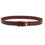 Women's belt in vegetable tanned bull leather, 3 cm wide, RIVOLI