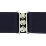 Ceinture femme élastique large à boucle 3 boutons, GLORIA Fabriqué en France