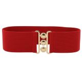 Ceinture femme élastique large à boucle 3 boutons, GLORIA Fabriqué en France