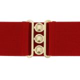 Ceinture femme élastique large à boucle 3 boutons, GLORIA Fabriqué en France