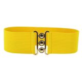 Ceinture femme élastique large à boucle 3 boutons, GLORIA Fabriqué en France