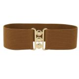 Ceinture femme élastique large à boucle 3 boutons, GLORIA Fabriqué en France