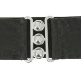 Ceinture femme élastique large à boucle 3 boutons, GLORIA Fabriqué en France