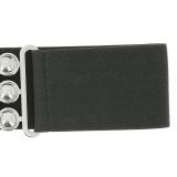 Ceinture femme élastique large à boucle 3 boutons, GLORIA Fabriqué en France