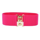 Ceinture femme élastique large à boucle 3 boutons, GLORIA Fabriqué en France