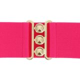 Ceinture femme élastique large à boucle 3 boutons, GLORIA Fabriqué en France