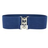 Ceinture femme élastique large à boucle 3 boutons, GLORIA Fabriqué en France