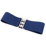 Ceinture femme élastique large à boucle 3 boutons, GLORIA Fabriqué en France