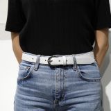 Women genuine Italian leather belt LUNA, Made in France