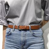 Women genuine Italian leather belt LUNA, Made in France