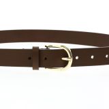 Women's belt in vegetable tanned bull leather, 3 cm wide, RIVOLI