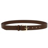 Women's belt in vegetable tanned bull leather, 3 cm wide, RIVOLI