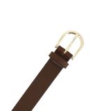 Women's belt in vegetable tanned bull leather, 3 cm wide, RIVOLI