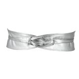 Woman Italian leather Obi belt, CASSIANE