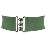 Ceinture femme élastique large à boucle 3 boutons, GLORIA Fabriqué en France