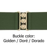 Wide Waist Elasticated Woman Belt, GLORIA Made in France