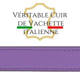 Women genuine Italian leather belt LUNA, Made in France