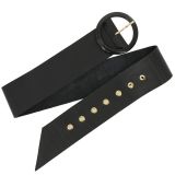 Cinturón para mujer en cuero italiano, ESTIENNE, Fabricado en Francia