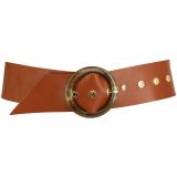 Wide Women's Belt in Full Grain Leather made in FRANCE, ESTIENNE