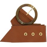 Wide Women's Belt in Full Grain Leather made in FRANCE, ESTIENNE