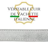 Ceinture pour femme en Cuir Italien, LUNA, Fabriqué en France