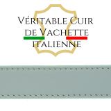 Ceinture pour femme en Cuir Italien, LUNA, Fabriqué en France