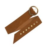 Women genuine Italian Suede Leather Belt, ANETTE, Made in France