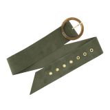 Women genuine Italian Suede Leather Belt, ANETTE, Made in France