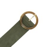 Women genuine Italian Suede Leather Belt, ANETTE, Made in France