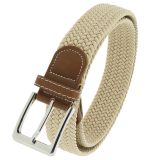 Ceinture élastique tressé et Cuir pour homme et femme, PERDERSEN