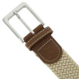 Ceinture élastique tressé et Cuir pour homme et femme, PERDERSEN