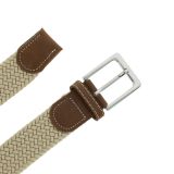 Ceinture élastique tressé et Cuir pour homme et femme, PERDERSEN