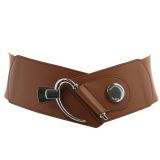 Cowhide leather elastic belt for women, DARLENE