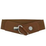 Cowhide leather elastic belt for women, DARLENE