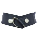 Cowhide leather elastic belt for women, DARLENE