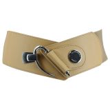 Cowhide leather elastic belt for women, DARLENE