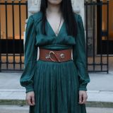 Cintura elastica da donna in Vera Pelle di Vacchetta, DARLENE