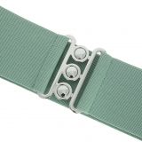 Ceinture femme élastique large à boucle 3 boutons, GLORIA Fabriqué en France