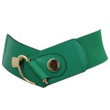 Cinturón elástico de cuero de vaqueta para mujer, DARLENE