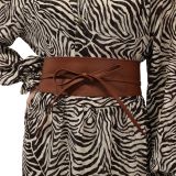 Ceinture femme Obi Cuir d'Italie, fabriqué en France, CASSIANE