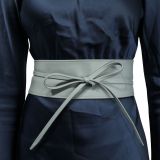 Cinturón Obi de mujer Banda de cintura ancha de cuero genuino CASSIANE