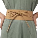 Cinturón Obi de mujer Banda de cintura ancha de cuero genuino CASSIANE