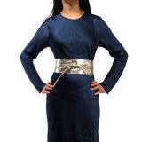 Cinturón Obi de mujer Banda de cintura ancha de cuero genuino CASSIANE