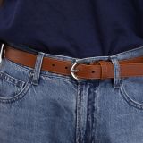 Women genuine Italian leather belt LUNA for thousers, jeans