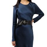 Cinturón para mujer en cuero italiano, ESTIENNE, Fabricado en Francia