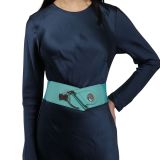 Cinturón elástico de cuero de vaqueta para mujer, DARLENE