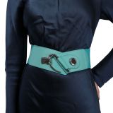 Cinturón elástico de cuero de vaqueta para mujer, DARLENE